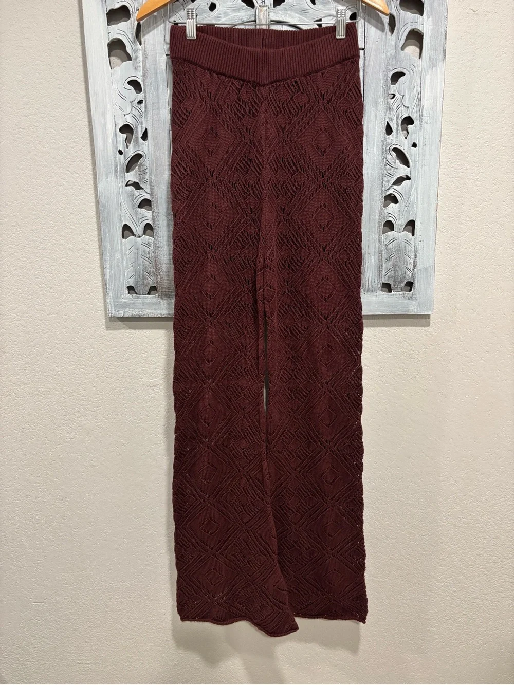 Free People Get Away Fauxchet Set Burgundy